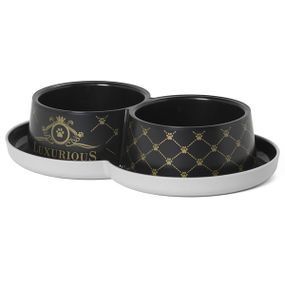 Миска подвійна для котів Moderna Double Trendy Dinner, 2 х 350 мл, чорний