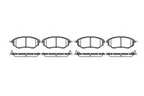 Колодка гальм. диск. SUBARU LEGACY IV передн. (вир-во REMSA) REMSA 113702 на SUBARU OUTBACK универсал (BL, BP)
