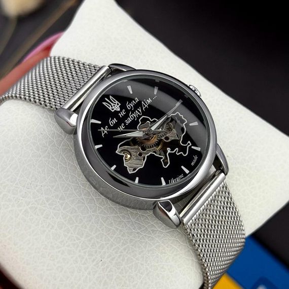 Класичний жіночий годинник Awarder 028L Silver-Black Де би не була | Зображення 5