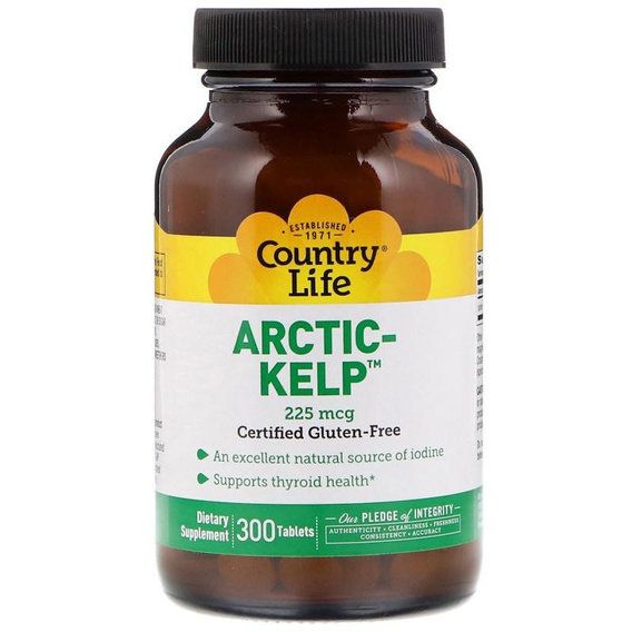 Ламінарія Country Life Arctic-Kelp 225 mcg 300 Tabs