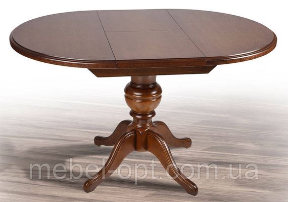 Стол Гермес, цвет орех, диаметр 89 см со вставкой 38 см