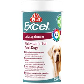 Витамины 8in1 Excel Multi Vitamin Adult для взрослых собак, мультивитамин, 70 шт