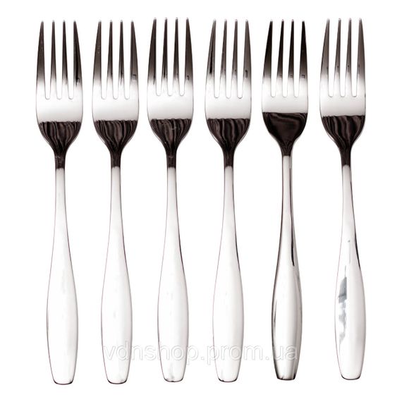 Набір столових виделок 6 штук з нержавіючої сталі 20 (см) Срібло HP-8-18 | Зображення 1