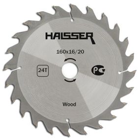 Диск пильный HAISSER по дереву - 160х16/20 24 зуб. (16483) - Топ Продаж!