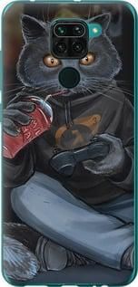 Чохол на Xiaomi Redmi Note 9 gamer cat із пластику FCh_033334