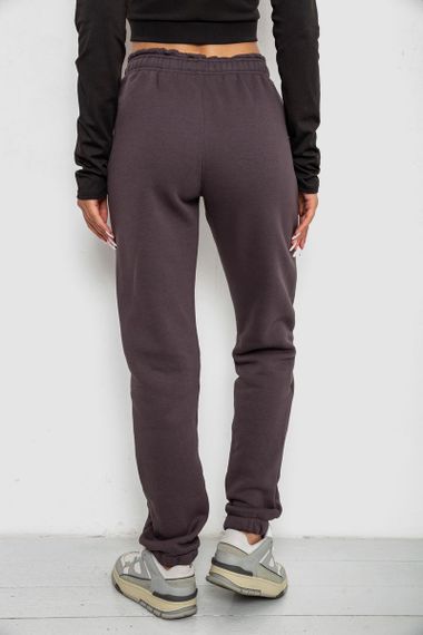 Спортивные штаны женские на флисе, цвет коричневый, 238R58641-2 | Зображення 3