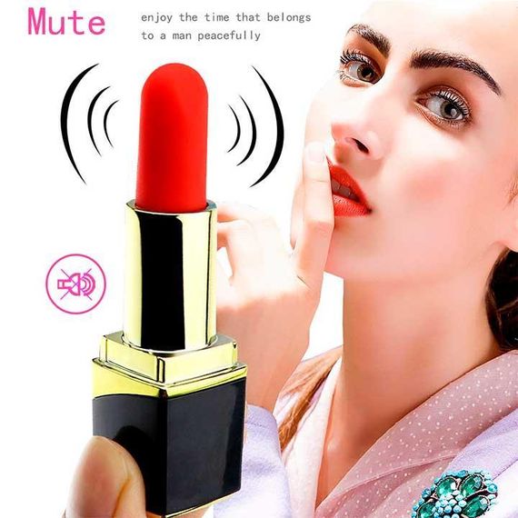 Вибратор для клитора "Помада" 10 режимов USB черный | Зображення 1
