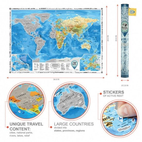 Скретч карта Discovery Map World на английском языке | Зображення 5