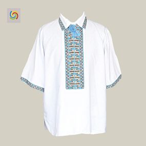 Рубашка Украинская вышиванка 1279 цвет белый размер L/XL