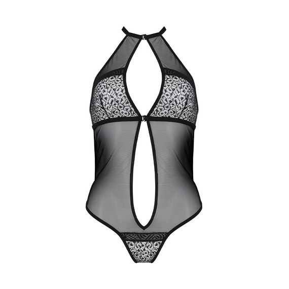 Сітчасте боді з мереживом на грудях Passion SATARA BODY L/XL black | Зображення 2