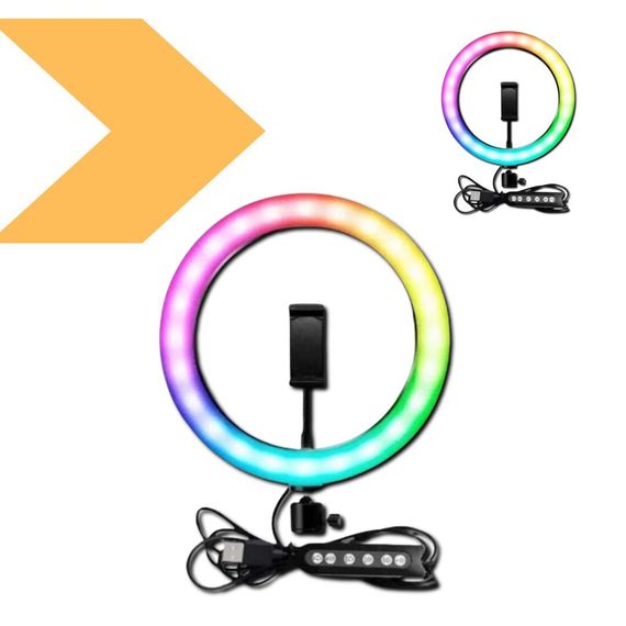 Кільцева LED лампа 20 см RGB XPRO 3D-20RGB (40924-3D-20RGB_256) | Зображення 1