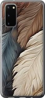 Чехол на Samsung Galaxy S20 Листья в стиле бохо из силикона FCh_096532