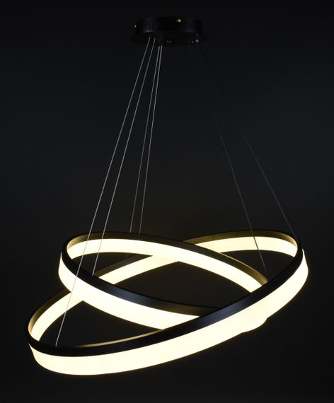 Люстра світлодіодна підвісна LED світильник для квартири на стелю лед 27852 Чорний 35-150х80х80 см. | Зображення 1