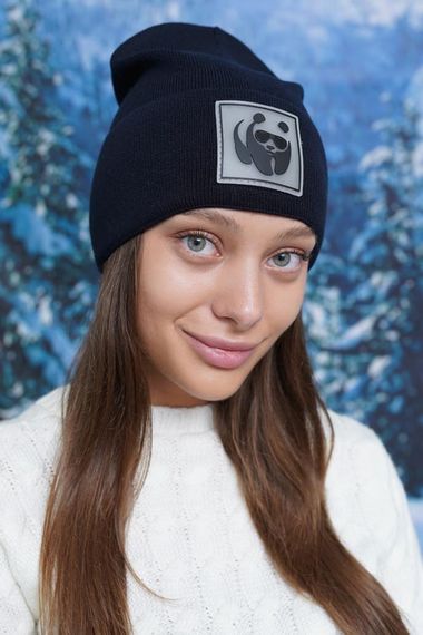 Шапка «Cool panda» (6034-1) джинсовый