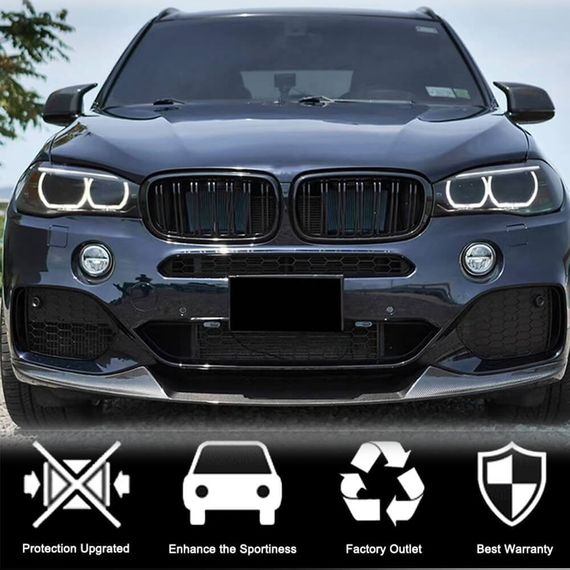 Накладка на передній бампер Карбон (M-Sport) для BMW X5 F-15 2013-2018 рр | Зображення 2