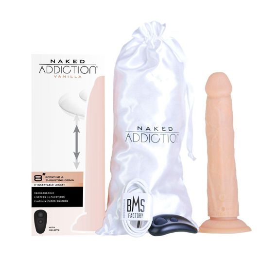 Фалоімітатор з ротацією та пульсацією Naked ADDICTION 8″ Rotating & Thrusting Dong - Vanilla Sex Aura | Зображення 9