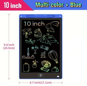 10 дюймів РК-планшет для письма, дитячий блокнот для малювання графіті, планшет для малювання. Синій
