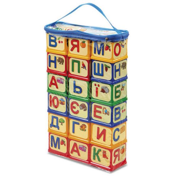 Іграшка кубики Азбука Юніка UN-0576 18 деталей