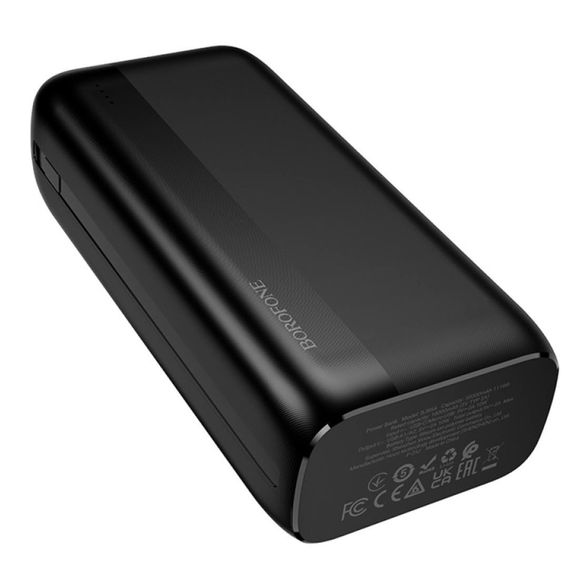 Power Bank Borofone BJ86A з ліхтариком (30000mAh) Чорний | Зображення 3