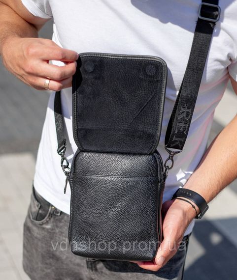 Чоловіча шкіряна сумка-барсетка 22х18х9, месенджер через плече з ручкою TD-22011 | Зображення 8