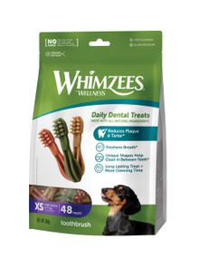 Ласощі для чищення зубів у собак малих порід Whimzees Toothbrush XS, 48 шт