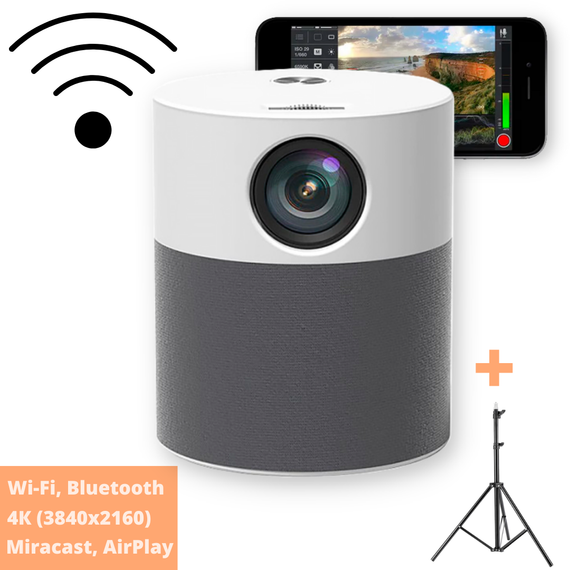 Портативный проектор Full HD (1920*1080) XPRO PANOPLUS XR 3D (5000 lumen) с подключением к iOS и Android для офиса, домашнего кинотеатра + Аэромышь в комплекте (T9A_4999) | Зображення 1