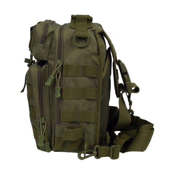 Сумка через плече Tribe Sling Pack 6,5л оливкова, тактична сумка слінг трайб з MOLLE для EDC | Зображення 4
