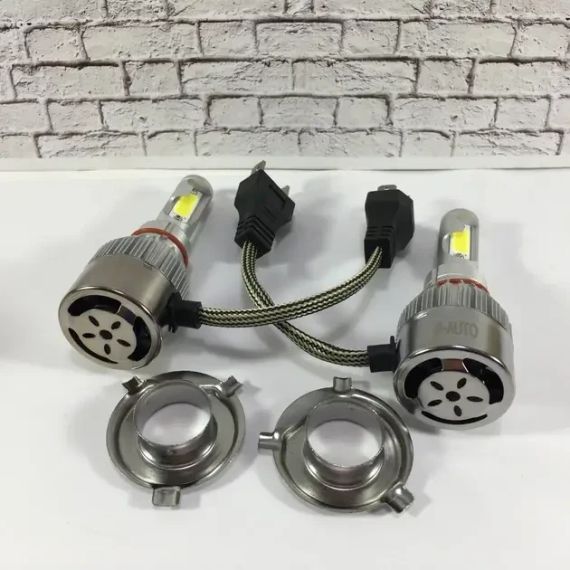 Комплект автомобільних світлодіодних LED ламп з охолодженням С6 LED H4 LED-лампи для авто 3800 Лм | Зображення 2