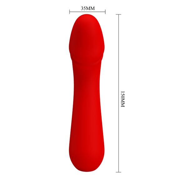 Вібромасажер для стимуляції точки G Pretty Love - Cetus Red, BI-014723-2 Sex Aura | Зображення 9