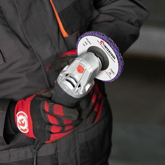 Диск зачистний з спіненого абразиву фіолетовий 125*22.2*13 мм, P46, T27 INTERTOOL BT-0603 | Зображення 6