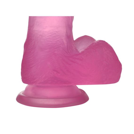 Фалоімітатор з мошонкою - Jelly Studs Crystal Dildo Medium 7" Pink sexstyle | Зображення 6