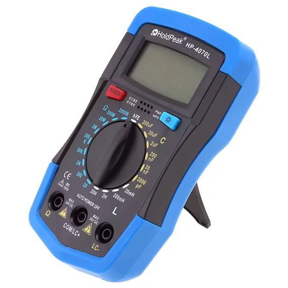 Мультиметр HoldPeak HP-4070L LCR-тестер цифровой (2000 отсчетов 2000МОМ 200мкФ 20Гн) | Зображення 4