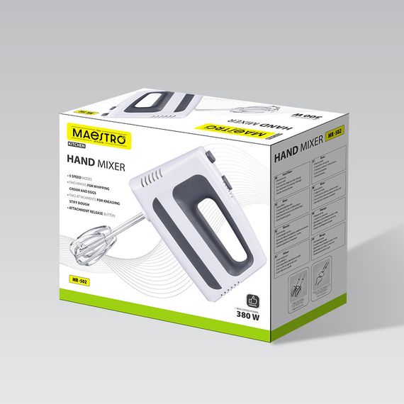 Міксер ручний Maestro MR-502, 500 Вт, для збивання і замішування тіста | Зображення 4