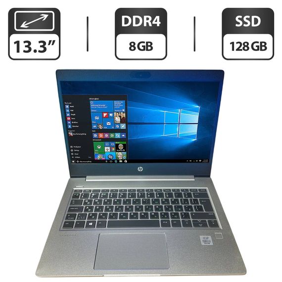 Ультрабук Б-класс HP ProBook 430 G7 / 13.3" (1366x768) TN / Intel Core i3-10110U (2 (4) ядра по 2.1 - 4.1 GHz) / 8 GB DDR4 / 128 GB SSD / Intel UHD Graphics / WebCam б/у