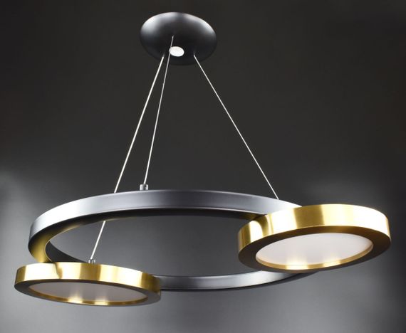 Люстра світлодіодна підвісна LED світильник для квартири на стелю лед 26747 Чорний 35-150х55х80 см.