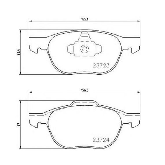 Гальмівні колодки Bosch дискові передні FORD/MAZDA/VOLVO Focus/3/V50/S400/C70/C30 0986495215