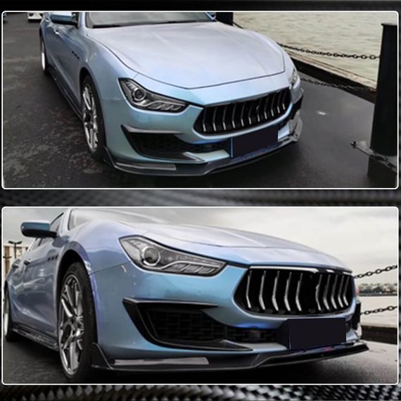 Накладки на передній бампер (для Base 2018-2020, Карбон) для Maserati Ghibli рр | Зображення 3