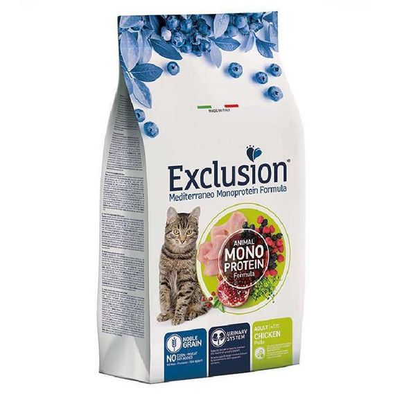 Сухой корм Exclusion Cat Adult Chicken для взрослых котов и кошек 12 кг