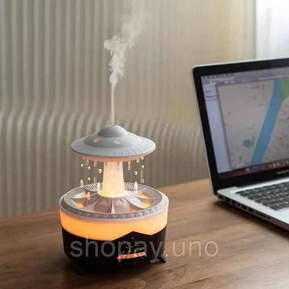 Ультразвуковой увлажнитель воздуха UFO Raindrop • Ультразвуковой увлажнитель воздуха Гриб с дождевой лампой | Зображення 4