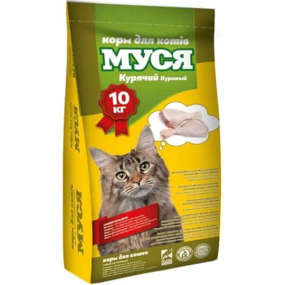 МУСЯ Корм для котів КУРЯЧИЙ , 10 кг.