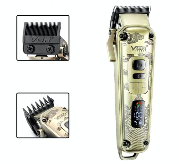 Комплект VGR 3 в 1 V-640 S3 BLACK - машинка для стрижки, триммер і електробритва шейвер (46251-V-640 S3 BLACK,_2566) | Зображення 5