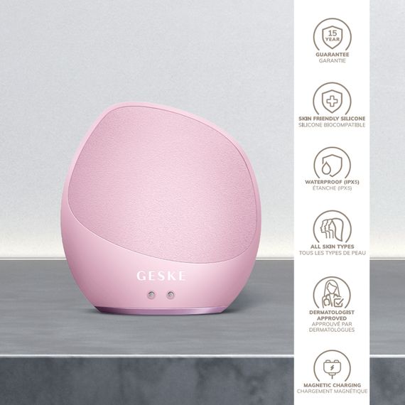 Ультразвукова щітка для тіла та інтенсивний пілінг GESKE Sonic Body Brush&Intensive Exfoliator 7в1 starlight, Рожевий | Зображення 2