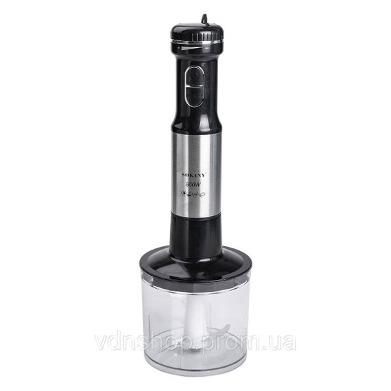 Блендер ручний занурювальний 800 Вт чаша з вінчиком подрібнювач (чопер) Sokany SK-768-4 | Зображення 2