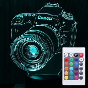 Акриловый светильник-ночник с пультом 16 цветов Фотоаппарат tty-n000028