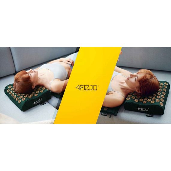 Килимок акупунктурний 4FIZJO Eco Mat XL Аплікатор Кузнєцова з подушкою 110 x 42 см 4FJ0385 Navi Green/Gold (P-5907739315083) | Зображення 5