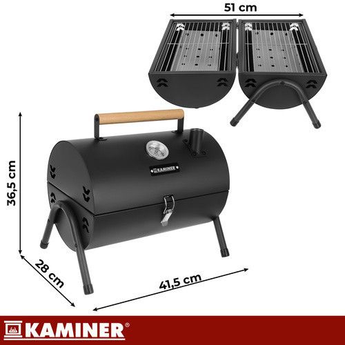 Садовий туристичний мангал Kaminer 27322 38х30х40см | Зображення 1
