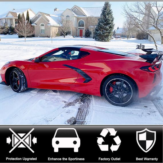 Карбоновые накладки на задние крылья (2019-2022) для Chevrolet Corvette C8 2019- гг | Зображення 1