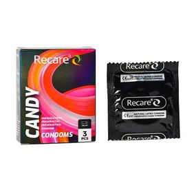 Презервативы Holographic Recare Delay Candy Condoms 3 шт, пролонгировочный эффект, конфетный аромат