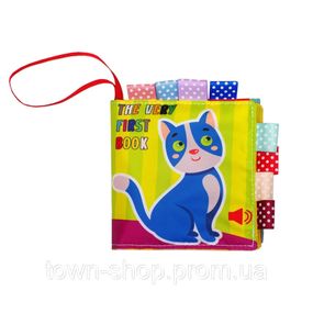 Развивающая  мягкая книга "Котик Мяу- Мяу " 823444, 8 рисунков