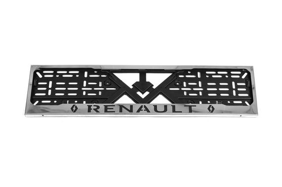 Рамка под номер хром Renault (1 шт, нержавейка) для Тюнинг Renault